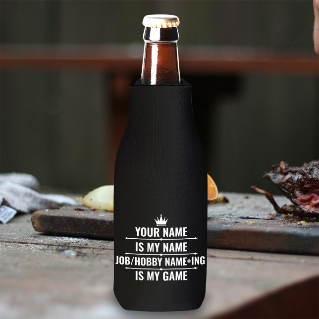 Porta-garrafa Cargo Engraçado Personalizado e Nome do Hobby (Criador carregado)