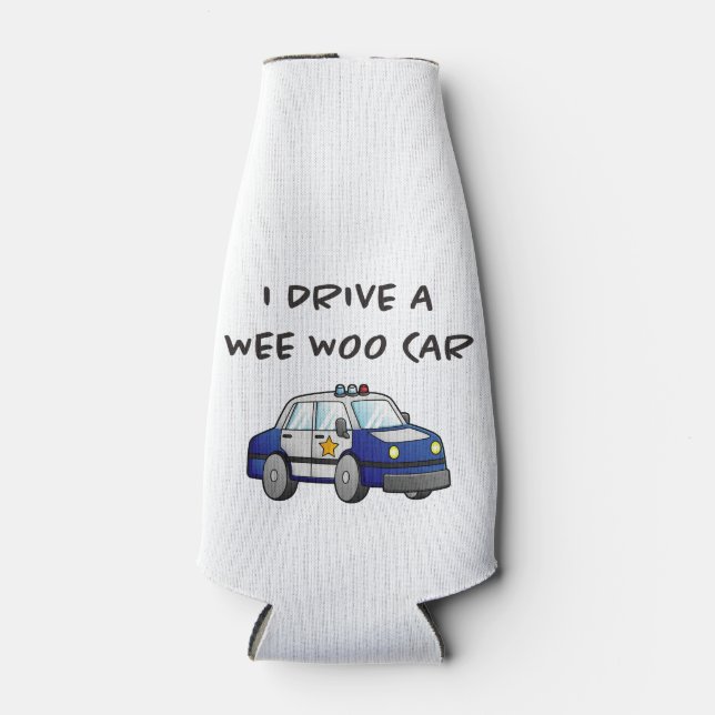 Porta-garrafa Carro da Polícia Engraçado (Frente)