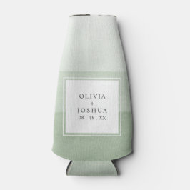 Porta-garrafa Casamento Verde Moderno