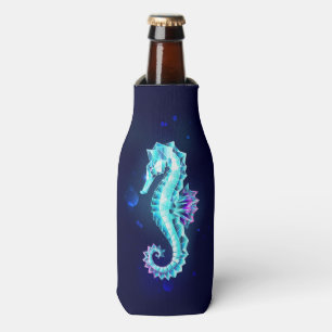 Porta-garrafa Cavalo de Gelo Cristal em Fundo Azul
