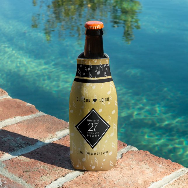 Porta-garrafa Celebração do 27º aniversário do Casamento Musical (Piscina in situ)