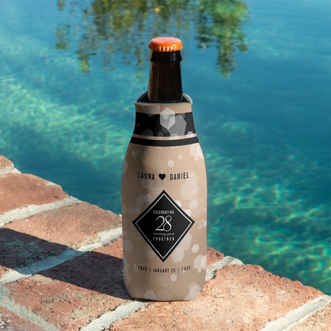 Porta-garrafa Celebração do Aniversário do Casamento Linen 28 (Piscina in situ)