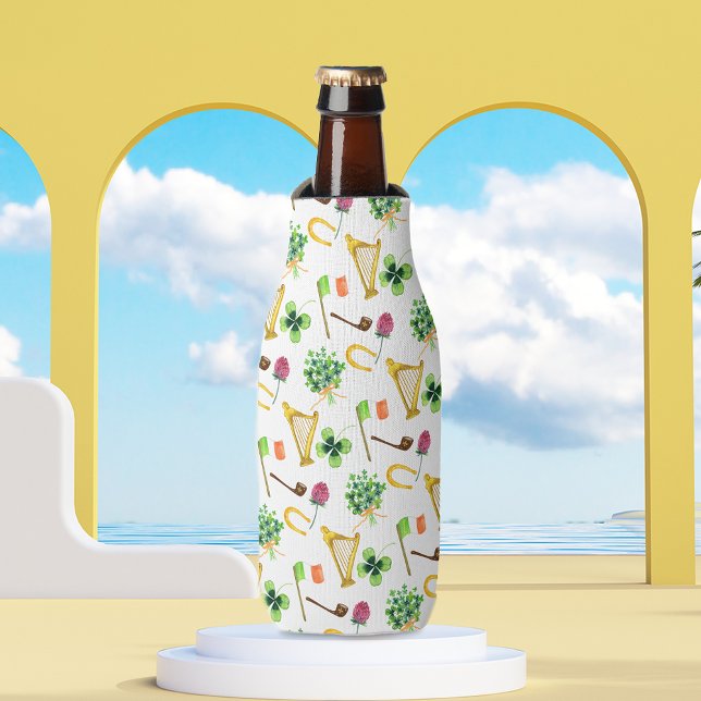 Porta-garrafa Celtic Harp St. Patrick's Day Pattern  (Criador carregado)