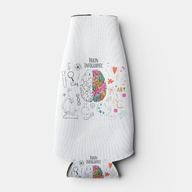 Porta-garrafa Cérebro Infográfico (Frente)