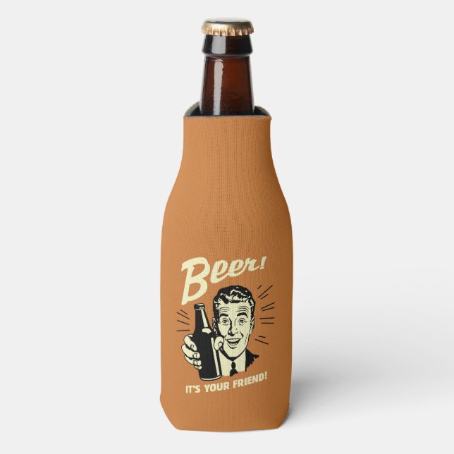 Porta-garrafa Cerveja: É seu amigo (Frente da Garrafa)