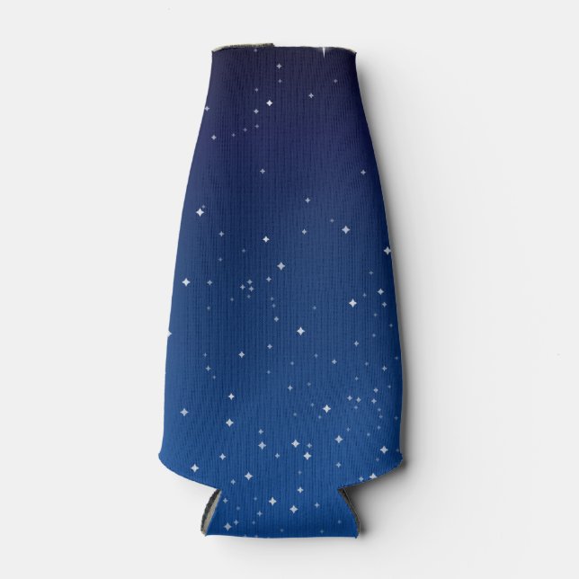Porta-garrafa Céu Noturno Estrelado Azul Profundo (Frente)