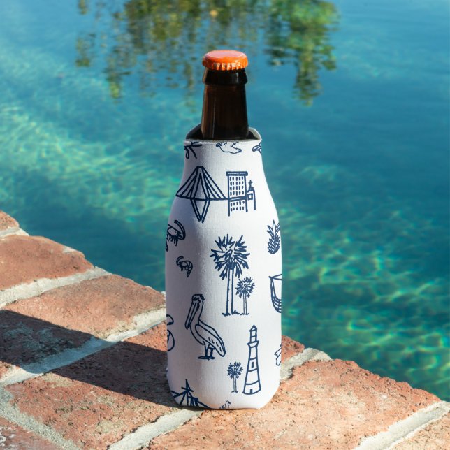 Porta-garrafa Charleston Toile Marinho Blue Can Cooler (Piscina in situ)