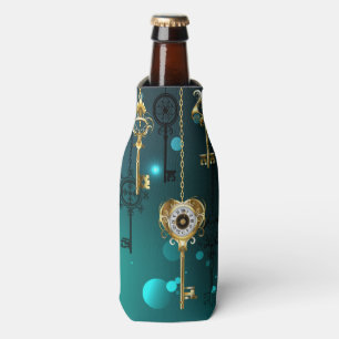 Porta-garrafa Chaves de Esqueleto Anticas em Fundo Verde