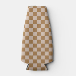 Porta-garrafa Checkerboard castanho