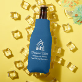 Porta-garrafa Chic Blue Real Estate Company Customized Realtor