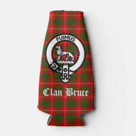 Porta-garrafa Clan Bruce Crest Crachá e Tartan