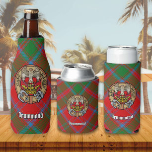 Porta-garrafa Clan Drummond Crest sobre Tartan