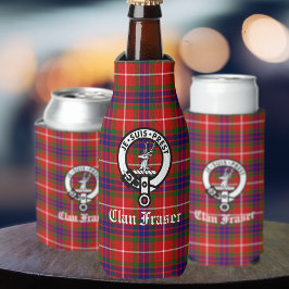Porta-garrafa Clan Fraser Crest Crachá e Tartan