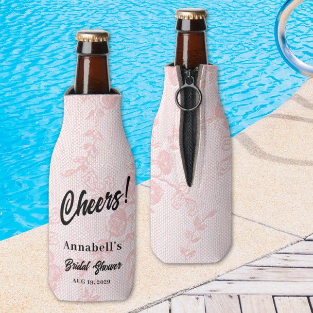 Porta-garrafa Coletor de Chá de panela de rendas rosa (Criador carregado)