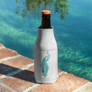 Porta-garrafa Coletor de Garrafa Personalizada de Peacock Teal E