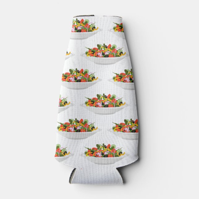 Porta-garrafa Coma mais plantas com cartazes de motivação de sal (Frente)