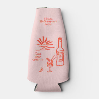 Porta-garrafa Convite para despedida de solteira ao sol e spritz