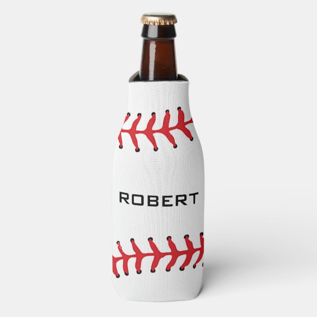 Porta-garrafa Cooler de Design de baseball (Frente da Garrafa)
