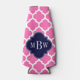 Porta-garrafa Cor-de-rosa quente nº 2 Wh marroquino nº 5 Marinho