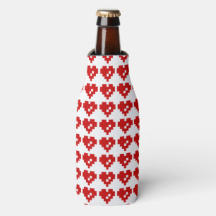 Porta-garrafa Coração Pixel Amor de 8 Bits