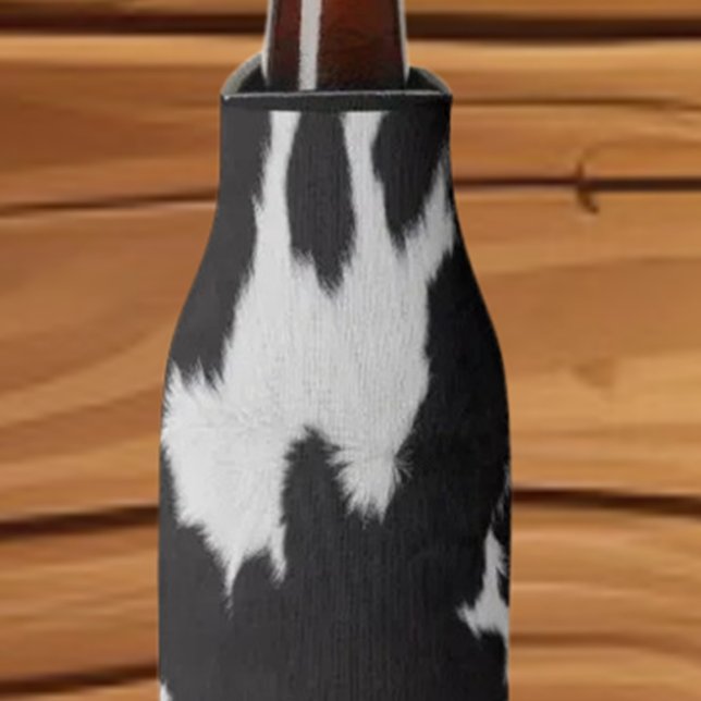 Porta-garrafa couro de vaca preto branco  (Gift Ideas: A Black and White Bottle Cooler for Every Occasion)