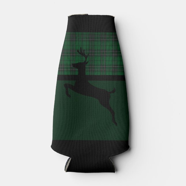 Porta-garrafa Deer Xadrez Verde (Frente)