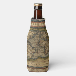 Porta-garrafa Design do Atlas Histórico do Mapa do Mundo de Vin