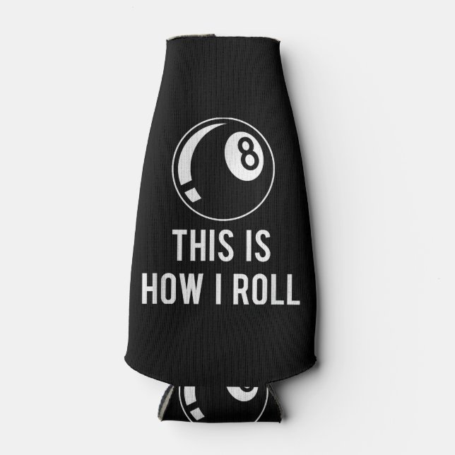 Porta-garrafa Design Funny Billiards Para Jogadores De Piscina R (Frente)