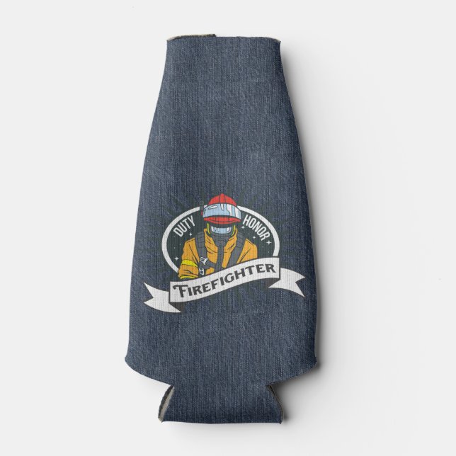 Porta-garrafa Dever de combate a incêndios e honra (Frente)