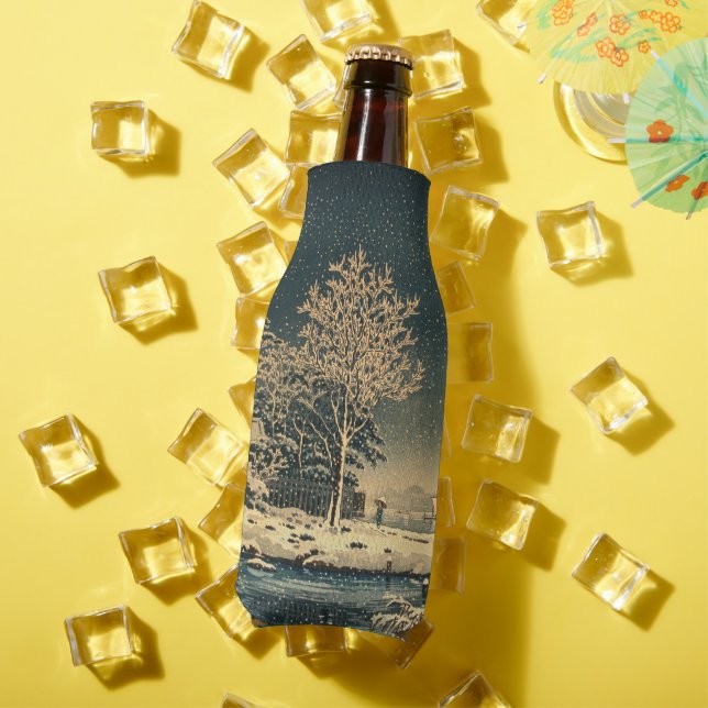Porta-garrafa Dia de inverno no Rio Sumida, no Japão (Verão in situ)