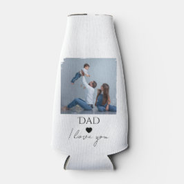 Porta-garrafa Dia dos Pais com Foto e Pai, Eu te amo