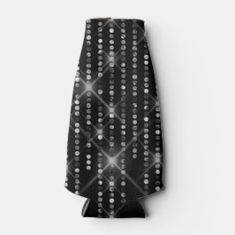 Porta-garrafa Diamantes Brilhantes em Preto