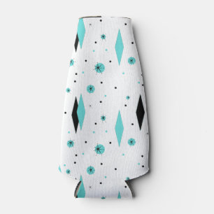 Porta-garrafa Diamantes retros de turquesa & refrigerador da