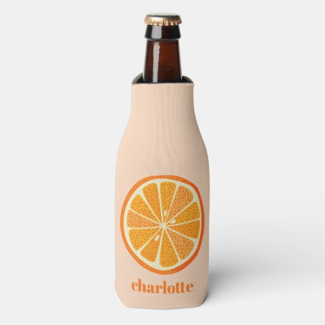 Porta-garrafa Diversão Citrus Orange Personalizada (Frente da Garrafa)