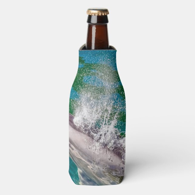 Porta-garrafa Dolphin In Milford Sound, Nova Zelândia (Frente da Garrafa)