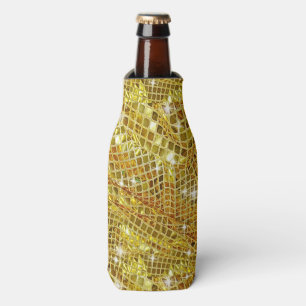 Porta-garrafa Dourado, Faux Glitter, Botão de Refrigeração
