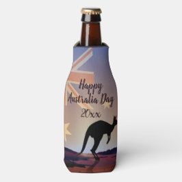 Porta-garrafa Editar Sinalizador de Texto Kangaroo Dia da Austrá