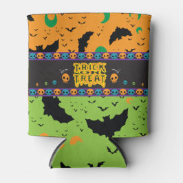 Porta-garrafa Eerie Bats e Moon Orange Skulls