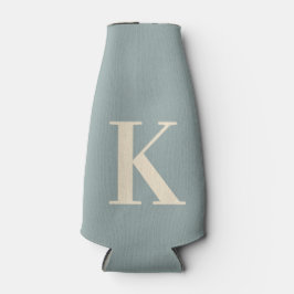Porta-garrafa Elegant Gray &White Monogram