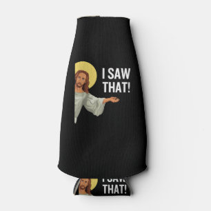 Porta-garrafa Engraçado Jesus Meme Eu Vi Que Christian Cote Deus