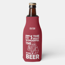 Porta-garrafa Engraçado Natal Maravilhoso para um Nome de Cervej