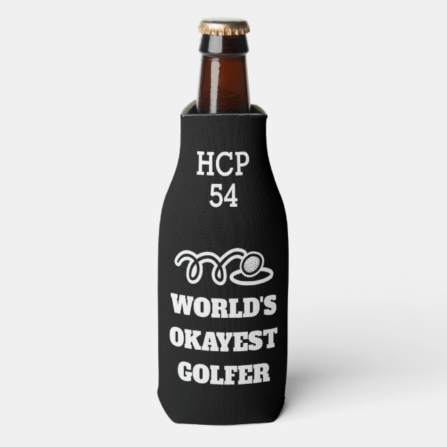 Porta-garrafa Engraçado refrigerador de cerveja de golfe com núm (Frente da Garrafa)