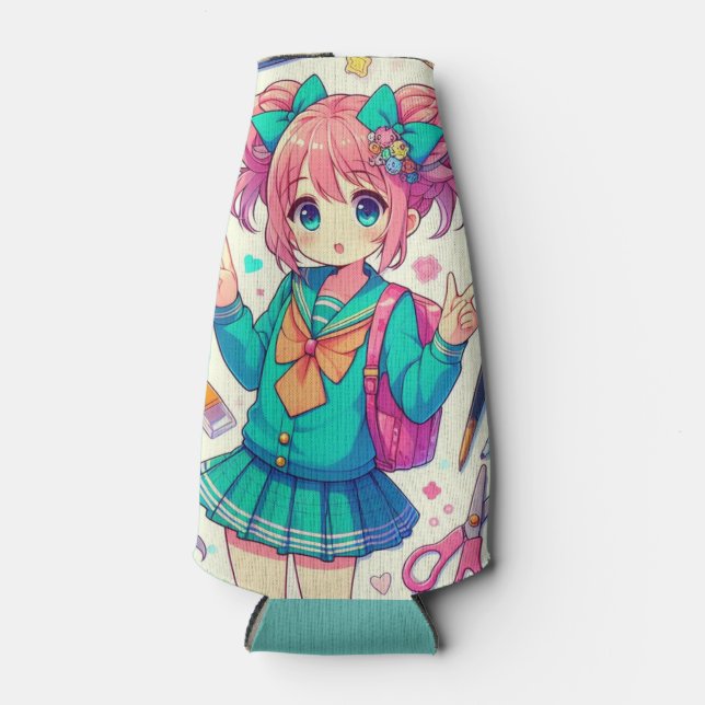 Porta-garrafa estudante de animação (Frente)