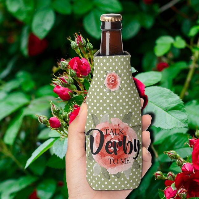 Porta-garrafa Fale Derby comigo Floral (Talk Derby to Me Floral Bottle Coolers)