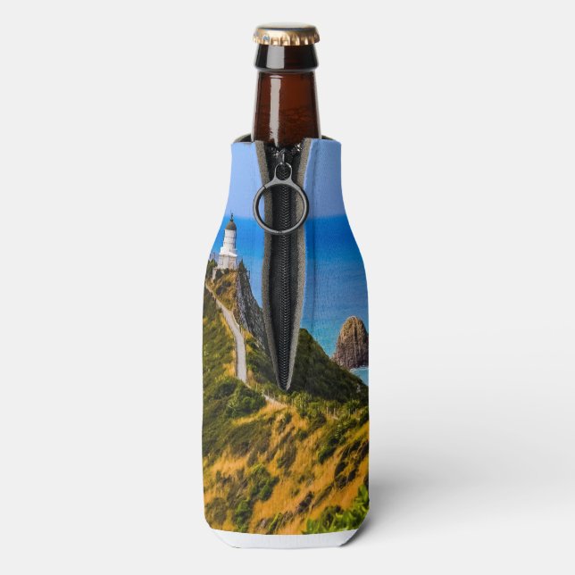 Porta-garrafa Farol Nugget Point, Nova Zelândia (traseira da garrafa)