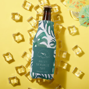 Porta-garrafa Favor da Festa de solteira de praia de Folha Tropi