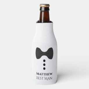 Porta-garrafa Favor de Casamento do Melhor Homem Preto