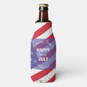 Porta-garrafa Feliz 4 de julho Reunião Familiar Patriótica
