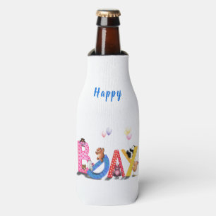 Porta-garrafa Feliz Aniversário - Celebração da Festa de Urso