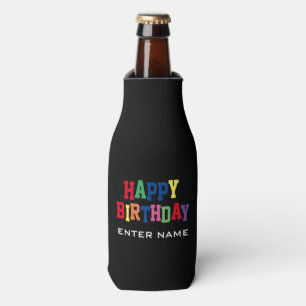 Porta-garrafa Feliz aniversário Colorido Personalizado